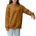 thumbnail image 1 of Olyvenn Womens Oversized Hoodies Fleece Sweatshirts Hooded Pullover Fall Clothes Trendy Outfits Winter Sweater with Pocket Brown M, 1 of 8