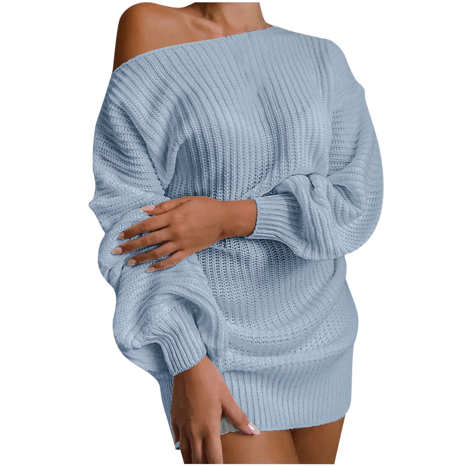 Ugerlov Womens Oversized Sweatshirt Dress Long Sleeve Crewneck Pullover  Tops Relaxed Fit Sweatshirts Mini Dress