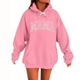 thumbnail image 1 of Olyvenn Womens Oversized Mama Sweatshirt Long Sleeve Pullover Hoodies with Kangaroo Pocket Casual Loose Fall Fashion Tops Pink M, 1 of 5