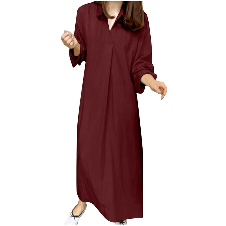 Casual Solid Patchwork Turndown Collar Straight Dresses