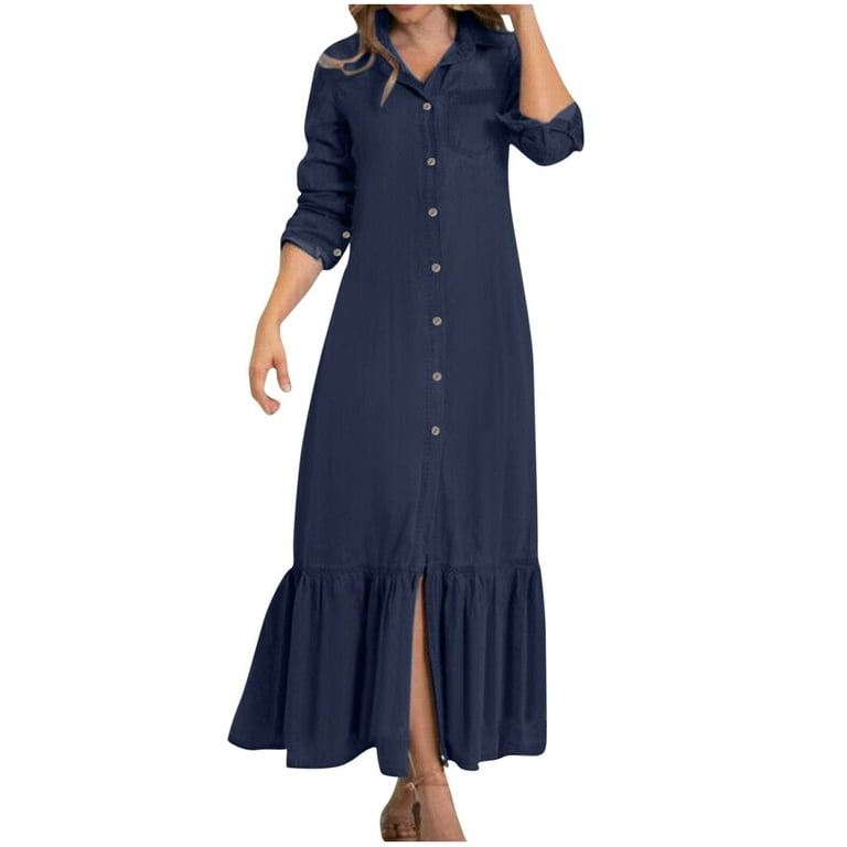 Casual Solid Split Joint Turndown Collar Shirt Dress Dresses(2 colors) Casual Solid Split Joint Turndown Collar Shirt Dress Dresses(2 colors)