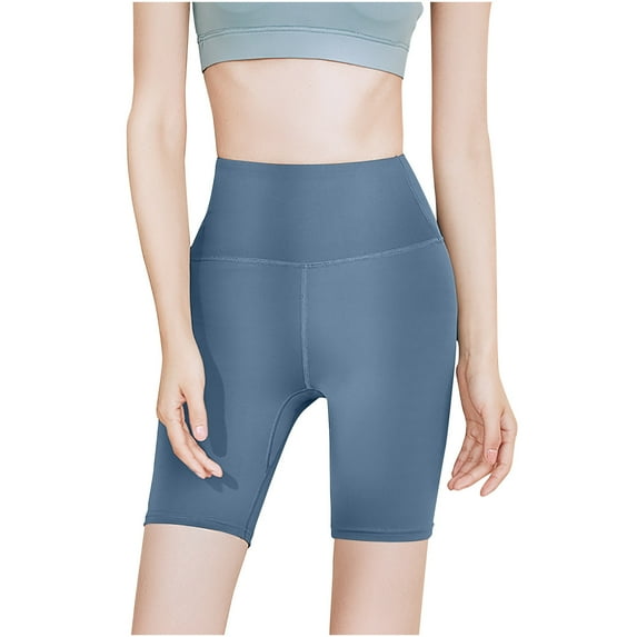 Olyvenn Womens Tops Casual Slim Women Basic Slip Bike Shorts Compression Workout Leggings Yoga Shorts Pants For Women 2022 Blue 4