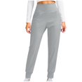 thumbnail image 1 of Olyvenn Yoga Pants for Women Sweatpants for Women Women Solid Color High Waisted Hip Lifting Exercise Yoga Pants Gray 4, 1 of 7