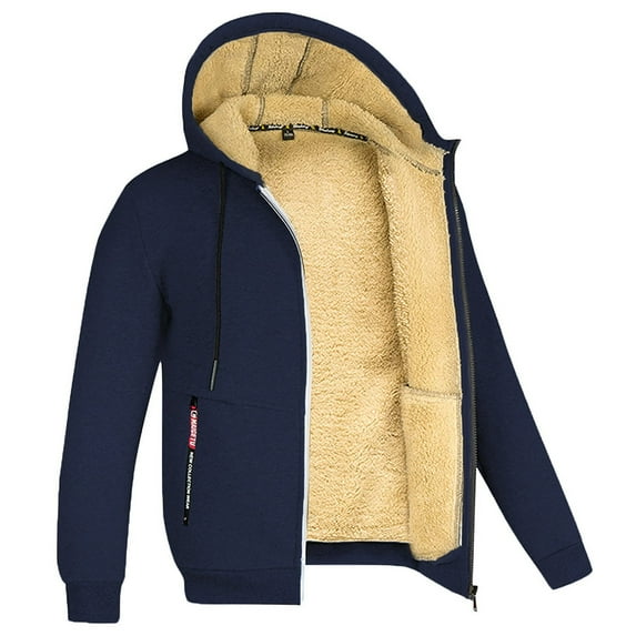 Olyvenn Young Girls Casual Outwear Jackets Winter Warm Thick Fleece Coat Unisex Long Sleeved Hooded Loose Plush Jacket Blue 10