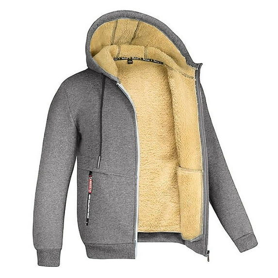 Olyvenn Young Girls Casual Outwear Jackets Winter Warm Thick Fleece Coat Unisex Long Sleeved Hooded Loose Plush Jacket Gray 8