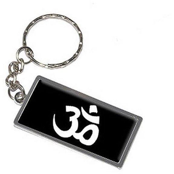 Om Aum Yoga Keychain Key Chain Ring