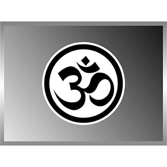 Om Aum Yoga Peace Calm Sign Car Sticker Decal Phone Small 2"