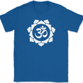 thumbnail image 1 of Om Flower T-Shirt Hindu Buddhist Religious Spiritual Graphic Gift Tee - Royal Blue, 2XL, 1 of 1