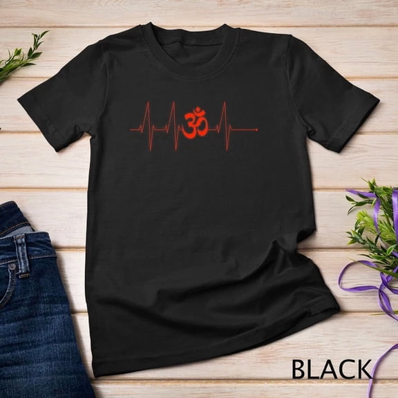 Om Heartbeat Spiritual Symbol Ohm Yoga Meditation T-Shirt Unisex T-Shirt
