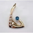 thumbnail image 1 of Om Jewels Cubic Zirconia Round Cut Unique Women's Pendant 14k Yellow Gold Plated Silver, 1 of 3