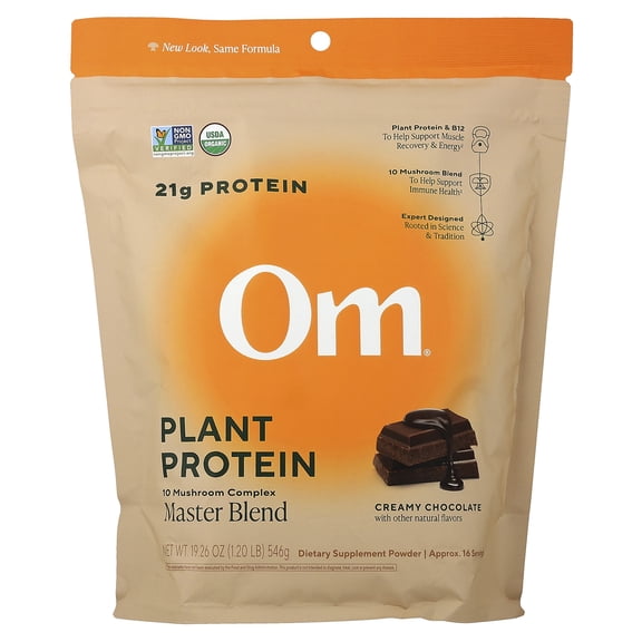 Om - Master Blend Plant-Based Protein Powder Creamy Chocolate - 19.26 oz.