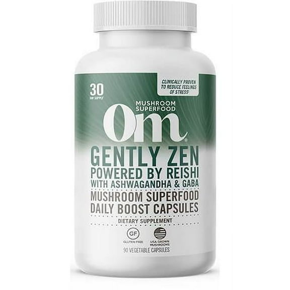 Organic Mushroom Nutrition Gently Zen - Mushroom Superfood Daily Booster Capsules