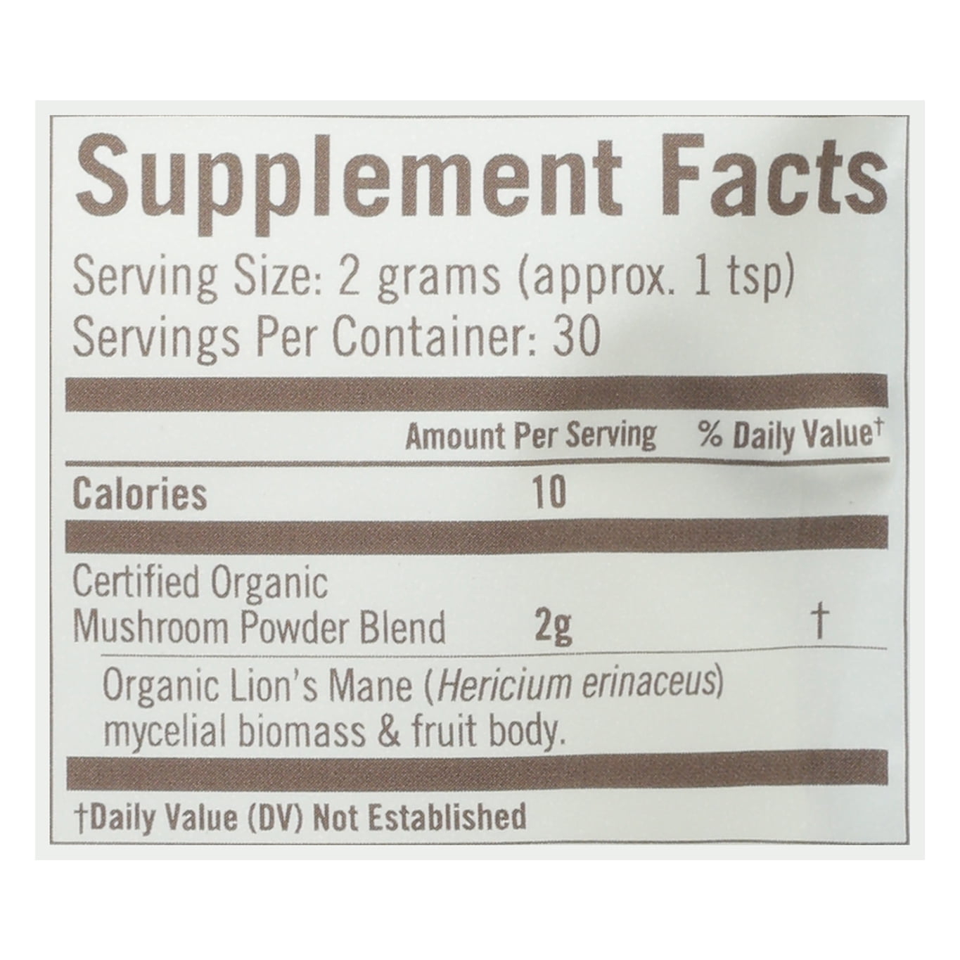Om Mushroom Lion's Mane Mushroom Superfood Powder 60 Gm
