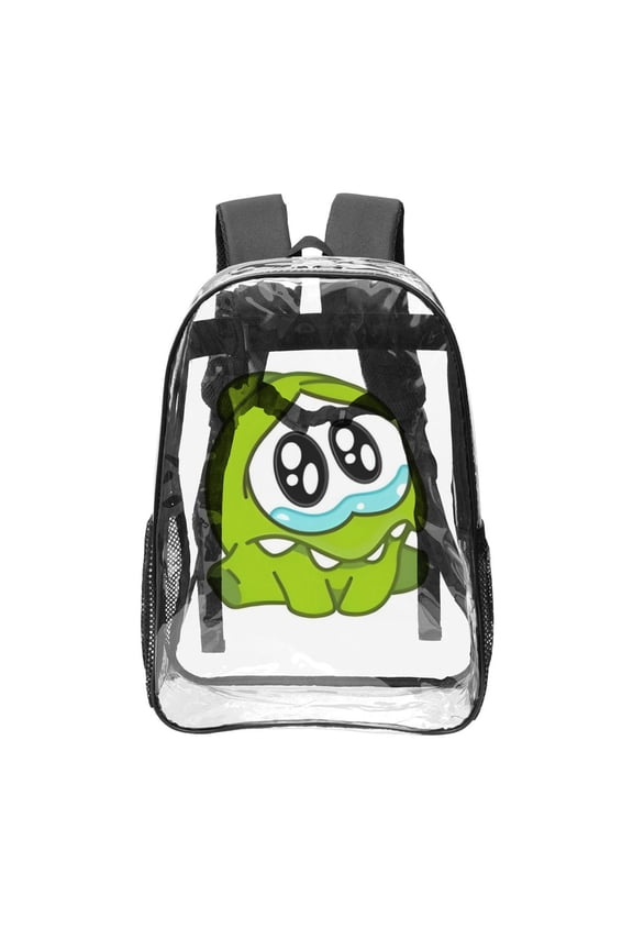 Om Nom Pattern Transparent Backpack Lightweight And fashionable Showcasing Personality And Leading The Trend