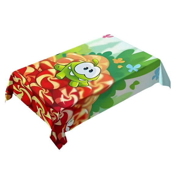 Om Nom Themed Square Tablecloth 54 * 72 Inches Durable Stylish