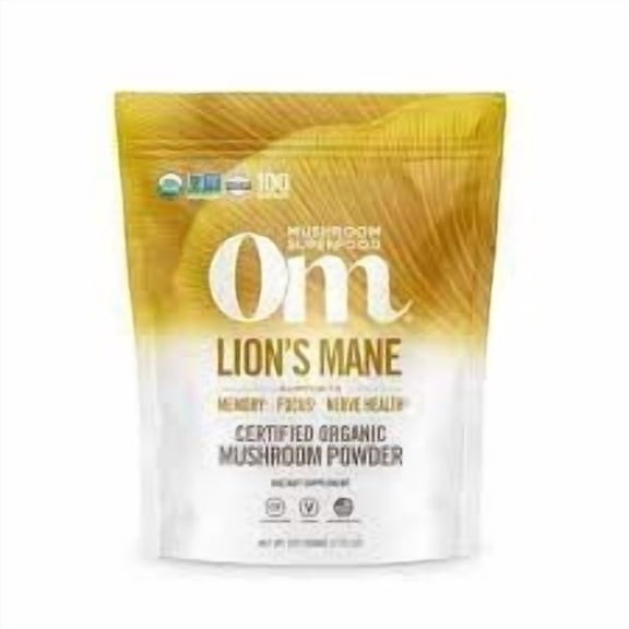 Om - Lion's Mane Organic Powder 200gr - 7.05 OZ - Pack of 2