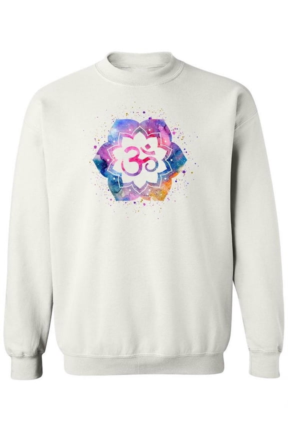 Om Sign And Lotus Flower. Sweatshirt Women -Image by Shutterstock, Female x-Large