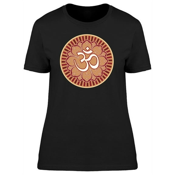 Om Symbol In Lotus Rosette T-Shirt Women -Image by Shutterstock, Female Large
