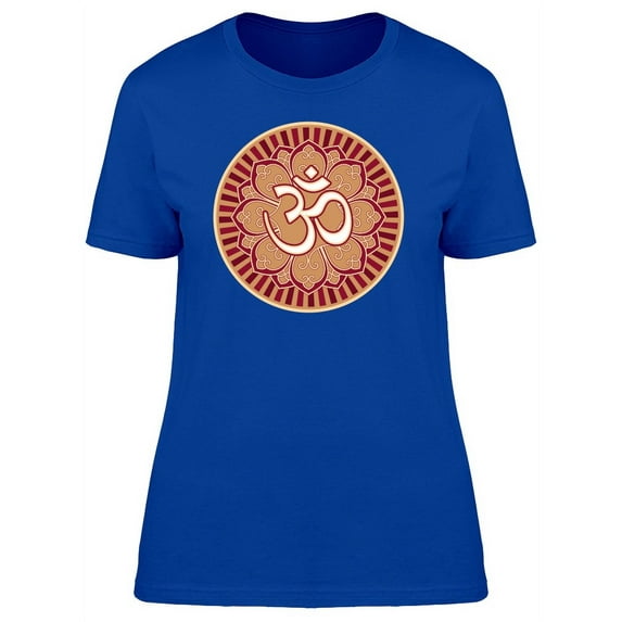 Om Symbol In Lotus Rosette T-Shirt Women -Image by Shutterstock, Female XX-Large
