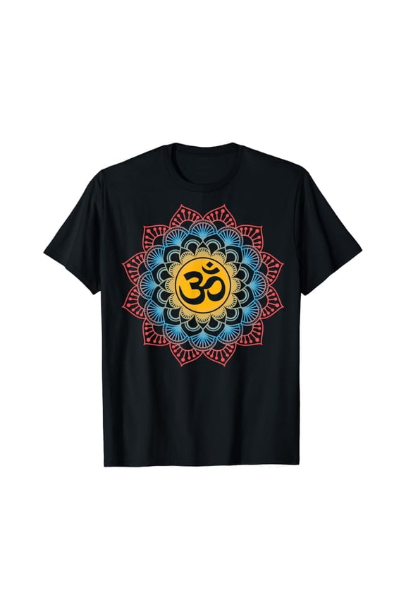 Om Symbol Mandala Flower Meditation Workout Yoga Lover Gift T-Shirt