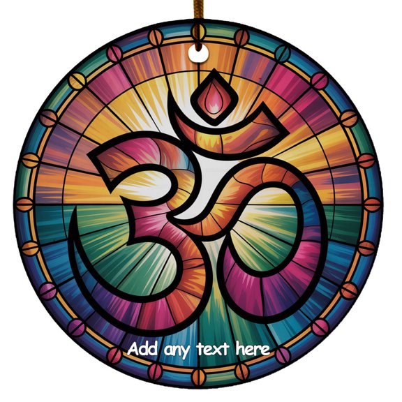 Om Symbol Ornament  Custom Text Ornament to Hang on Christmas Tree, Gift for Family, Friends, Man & Woman, Christmas 2025