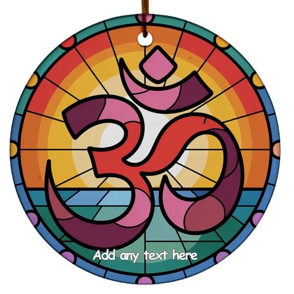 Om Symbol Ornament  Custom Text Ornament to Hang on Christmas Tree, Gift for Family, Friends, Man & Woman, Christmas 2025