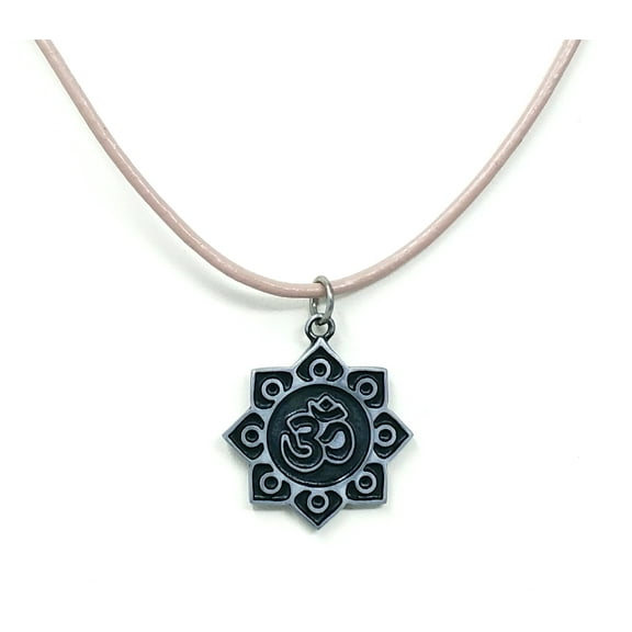 Om Symbol on Leather Necklace