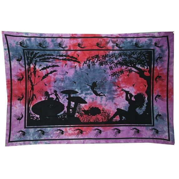 Oma Fairy Goddess Angel Cotton Tapestry Wall Hanging Decor Bohemian LARGE SIZE 84" X 56"