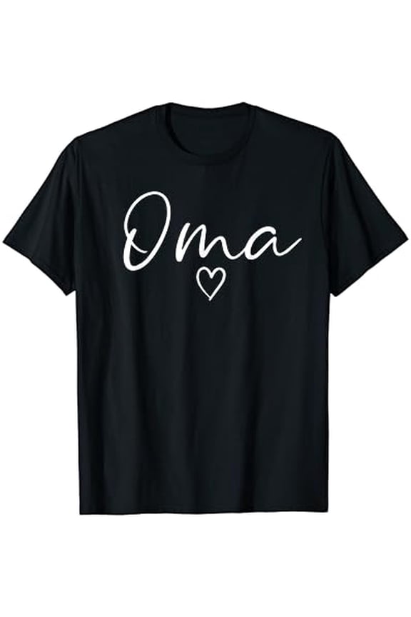 Oma Gifts For Grandma Heart Mother'S Day Oma T-Shirt BLACK Unisex S-5XL Hot Trending Shirt, Vintage Birthday Gift