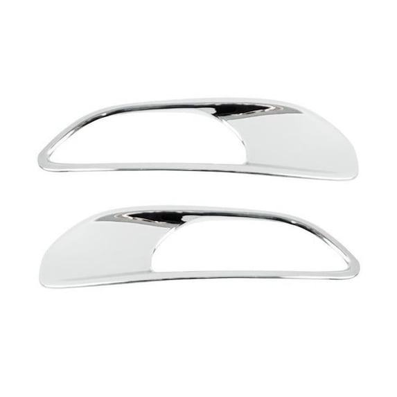 Omac USA 1708105 Bottom Chrome ABS Gloss Headlight Trim for 2014 Jeep Renegade, Silver - 2 Piece