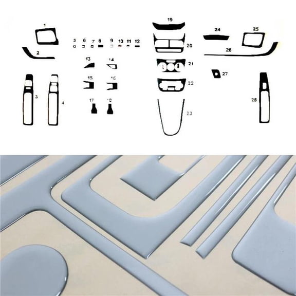 Omac USA 2524DK001A Dashboard Kit for 2010 Fiat Doblo II Maven, Aluminum - 28 Piece