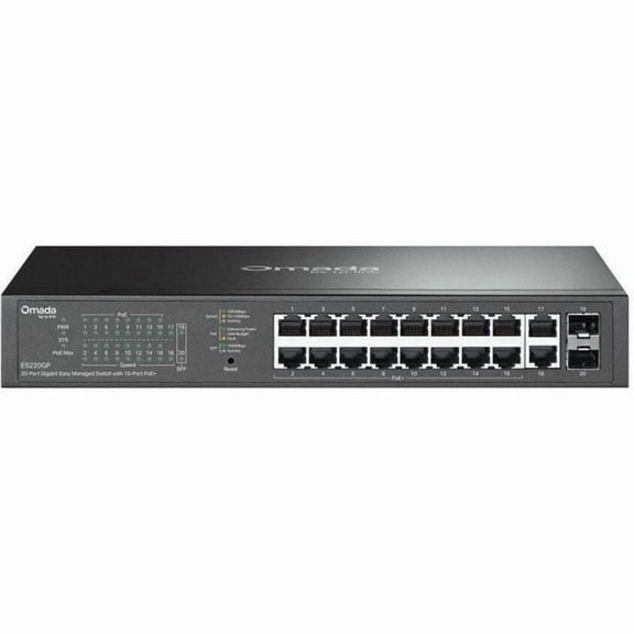 Omada 20-Port Gigabit Easy Managed Switch with 16-Port PoE+