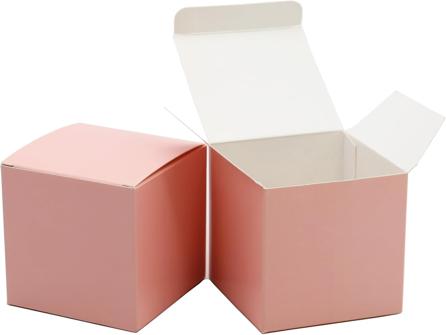 Uxcell 25 Pcs White Gift Boxes, 3x3x3 Kraft Paper Candy Gift Boxes With Lids Cube Gift Box Bulk For Crafting Cupcake Christmas Wedding Presents Birthday Bridesmaids