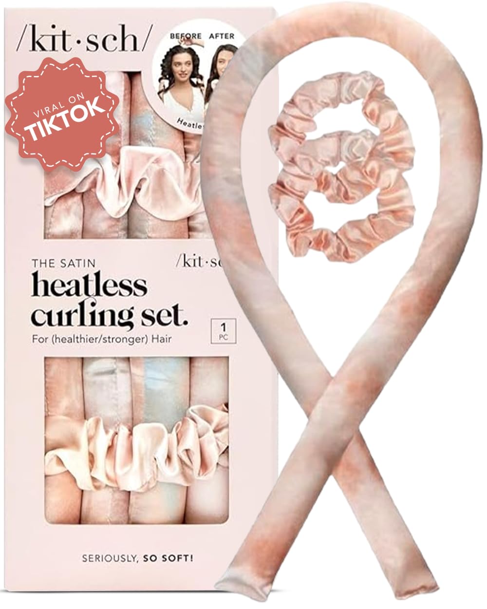 Omagie Satin Heatless Curling Set Heatless Hair Curlers to Sleep in