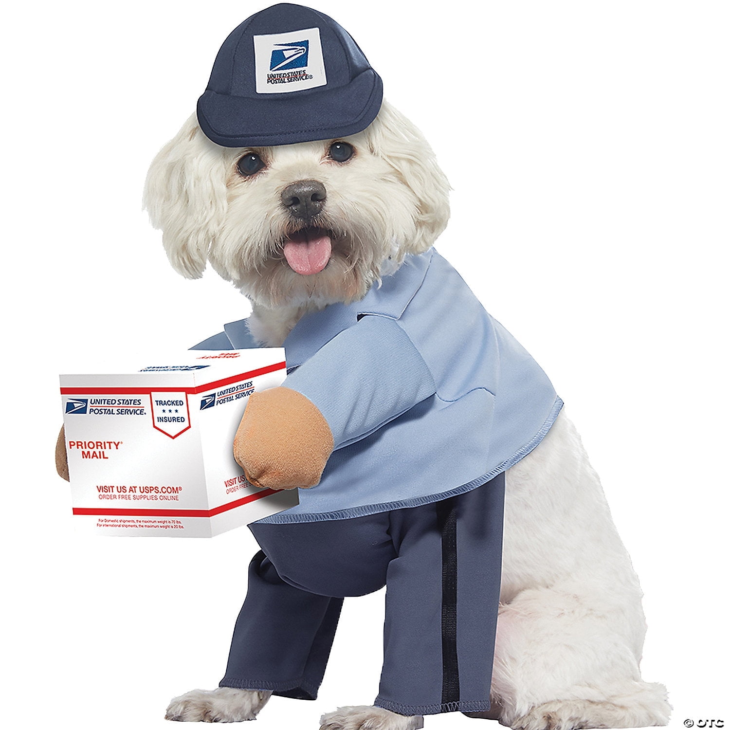 Omagie US Mail Carrier Pup Dog Costume Large Unisex