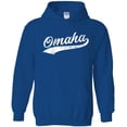 thumbnail image 1 of Omaha Baseball Script - Adult Unisex Hoodie - 3X-Large - Royal, 1 of 7