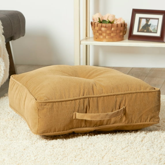 Omaha Buff Microfiber 21 in. Square Floor Pillow