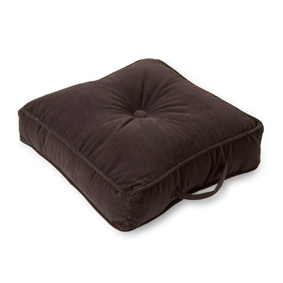 Omaha Charcoal Microfiber 21 in. Square Floor Pillow