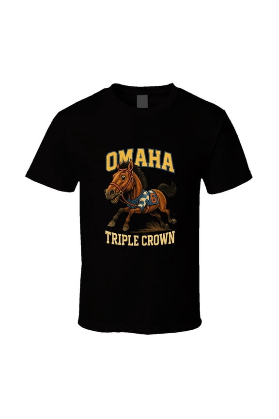 Omaha Horse Racing Legend Triple Crown Winner Caricature T Shirt