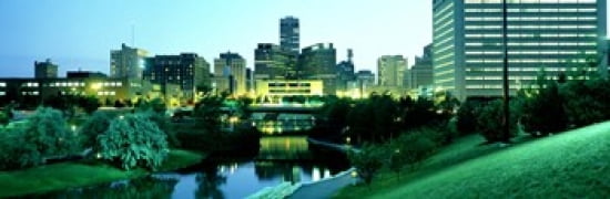 Omaha NE Canvas Art - Panoramic Images (18 x 6)