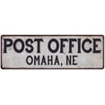 thumbnail image 1 of Omaha, Ne Post Office Metal Sign Vintage 6x18 106180011034, 1 of 1