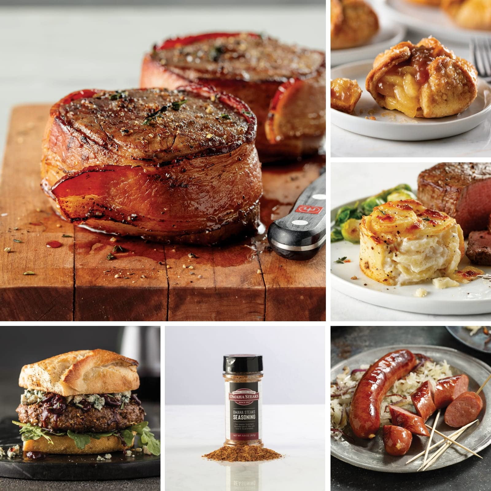 Omaha Steaks Ultimate BBQ Pack BaconWrapped Filets, Ground Burgers