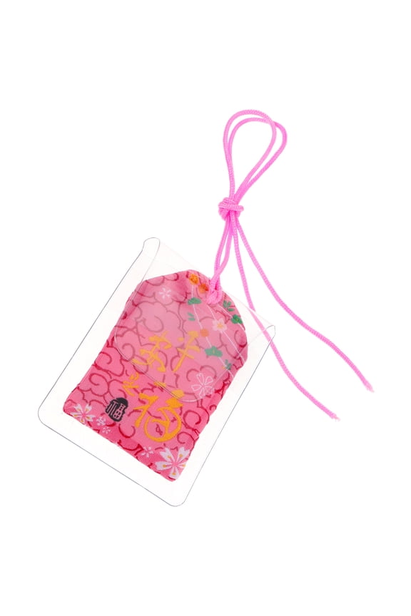 FOMIYES Stylish Pink Japanese Good Fortune Bag Charm Keychain Pendant for Backpack and Keys