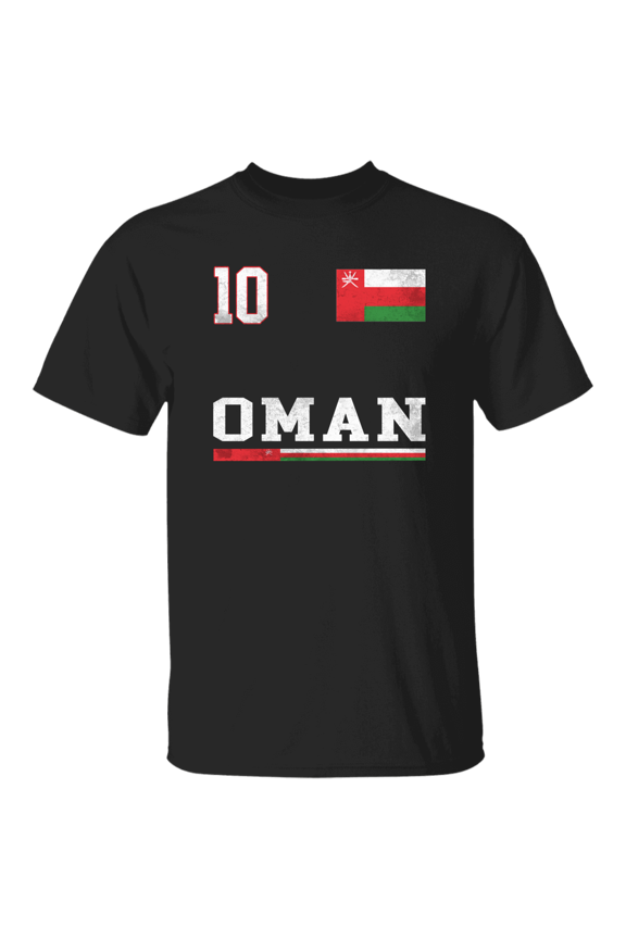 Oman Flag Emblem Omani Pride Proud Men Women Soccer Fan T-Shirt
