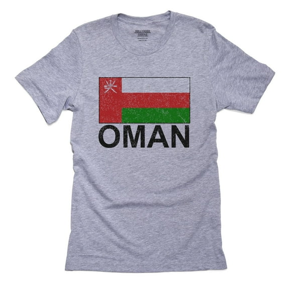 Oman Flag - Special Vintage Edition Men's Grey T-Shirt