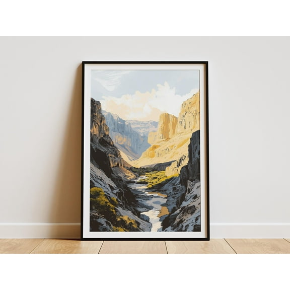 Oman Mountain Poster Jebel Akhdar Art Print Minimalist Travel Poster Landscape Wall Art Nature Print Oman Decor Mountain Range Poster Art - Poster Unframed