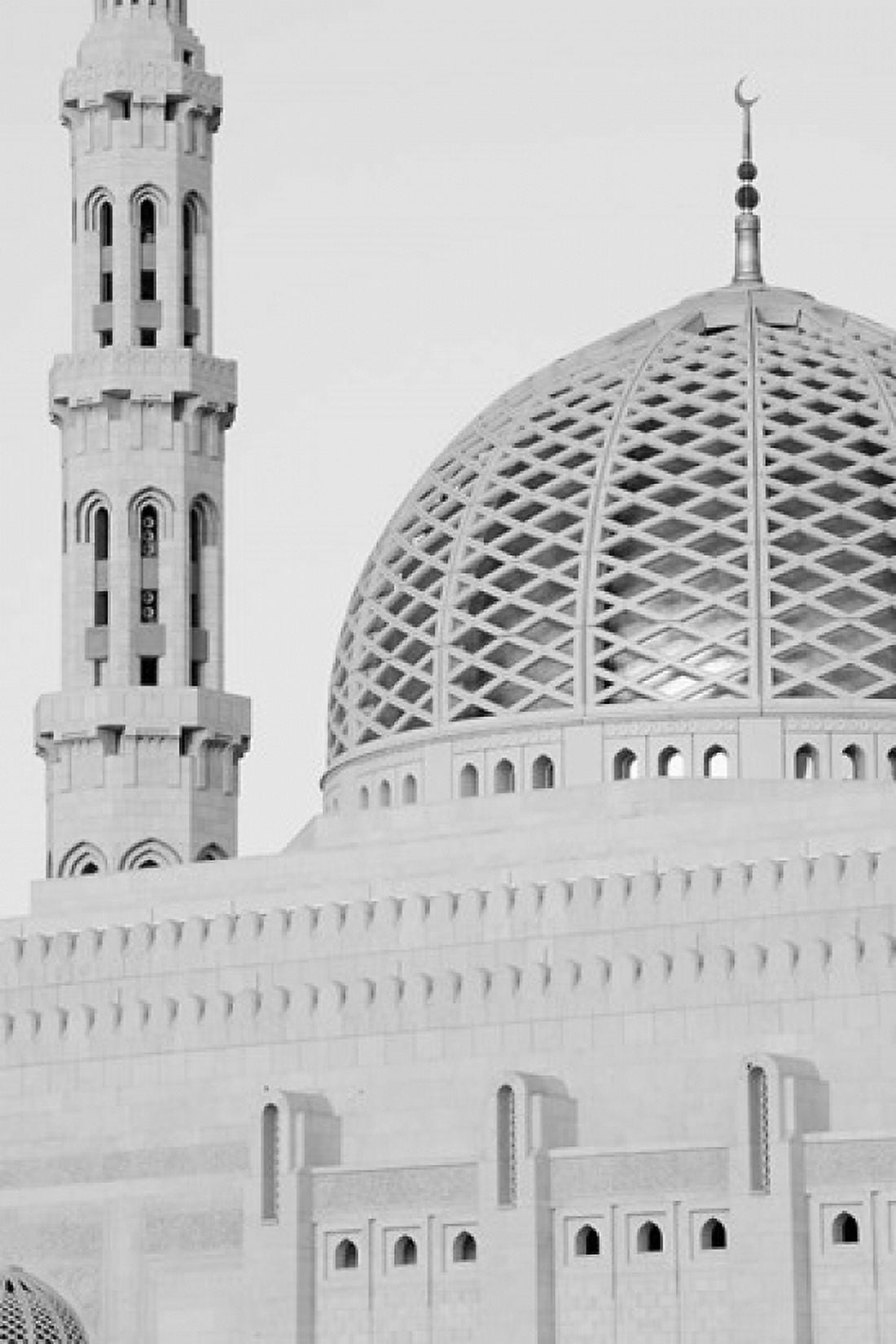 Oman Muscat Al Ghubrah Grand Mosque Minaret View Canvas Art - Walter Bibikow DanitaDelimont (15 x 22)