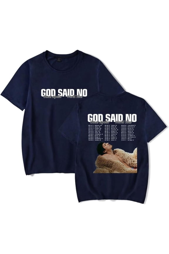 Omar Apollo God Said No Tour 2024 Merch Short Sleeve T-shirt Unisex Fashion Crew Neck Top