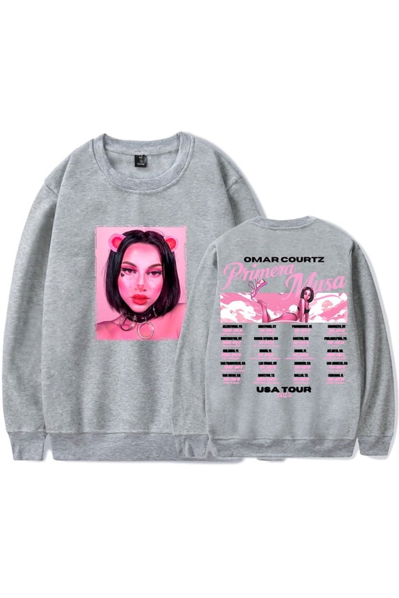 Omar Courtz 2025 Primera Musa Tour Unisex Casual Streetwear Long Sleeve Hoodie Sweatshirt