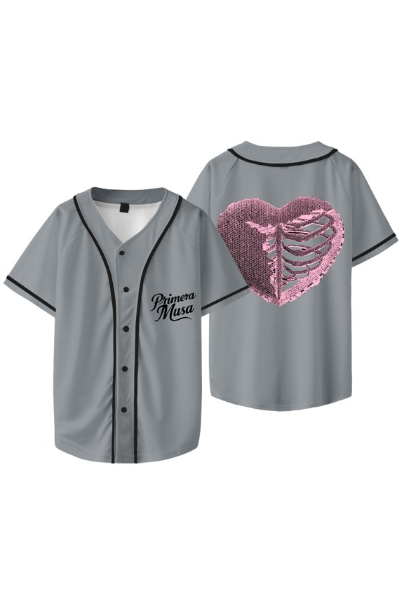 Omar Courtz Heart Baseball Jacket Tee Primera Musa Tour Merch Unisex V-neck Short Sleeve T-Shirts